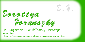 dorottya horanszky business card